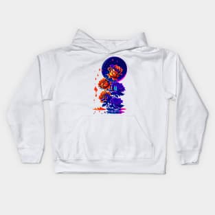 colorful dream fantasy roses Kids Hoodie